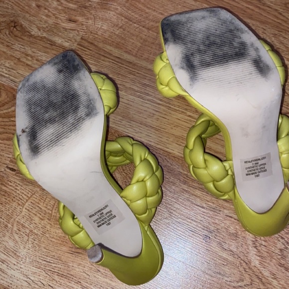 Yellow rope twist open toe heels - Picture 5 of 5
